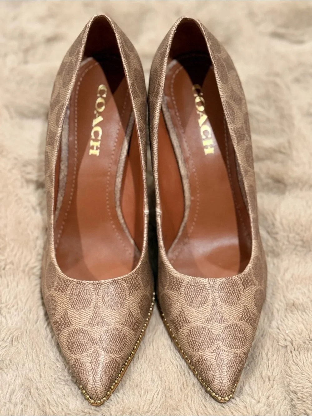 COACH Women's Waverly Beadchain Pump in Signature Canvas